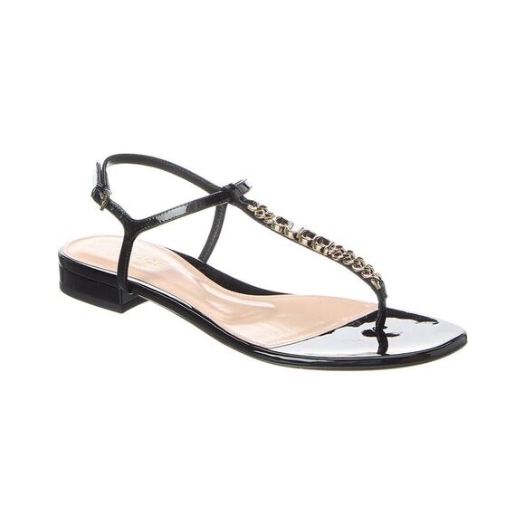 Gucci Signoria Patent Sandal, Black - Picture 1 of 5